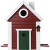 Multi-Fuglekasse/Foderhus - Red Cottage - Ekskl. Pæl