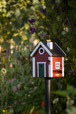 Multi-Fuglekasse/Foderhus - Red Cottage - Ekskl. Pæl