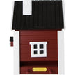 Multi-Fuglekasse/Foderhus - Red Cottage - Ekskl. Pæl
