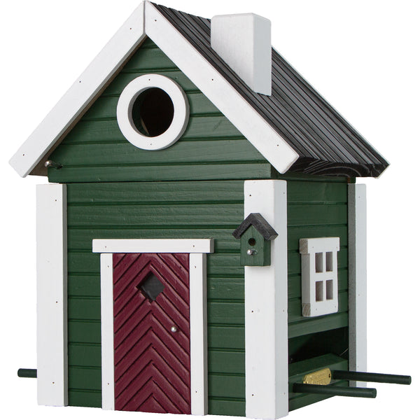 Multi-Fuglekasse/Foderhus - Green Cottage - Ekskl. Pæl