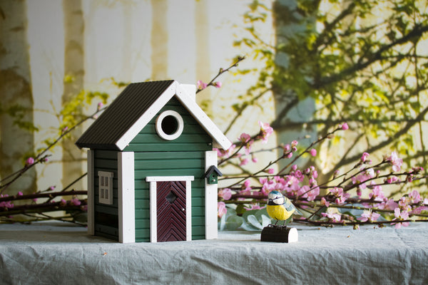 Multi-Fuglekasse/Foderhus - Green Cottage - Ekskl. Pæl