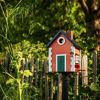 Multi-Fuglekasse/Foderhus - Brick Cottage - Ekskl. Pæl