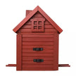 Multi-Fuglekasse/Foderhus - Red Earth - Ekskl. Pæl