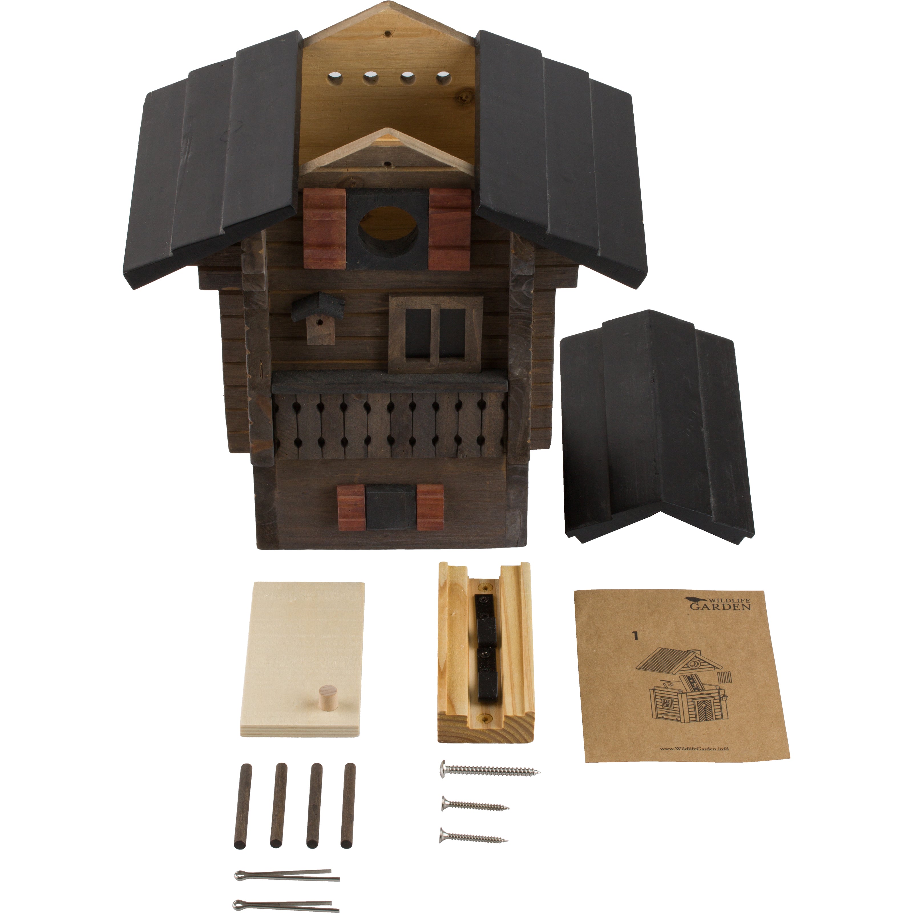 Multi-Fuglekasse/Foderhus - Mountain Cottage - Ekskl. Pæl