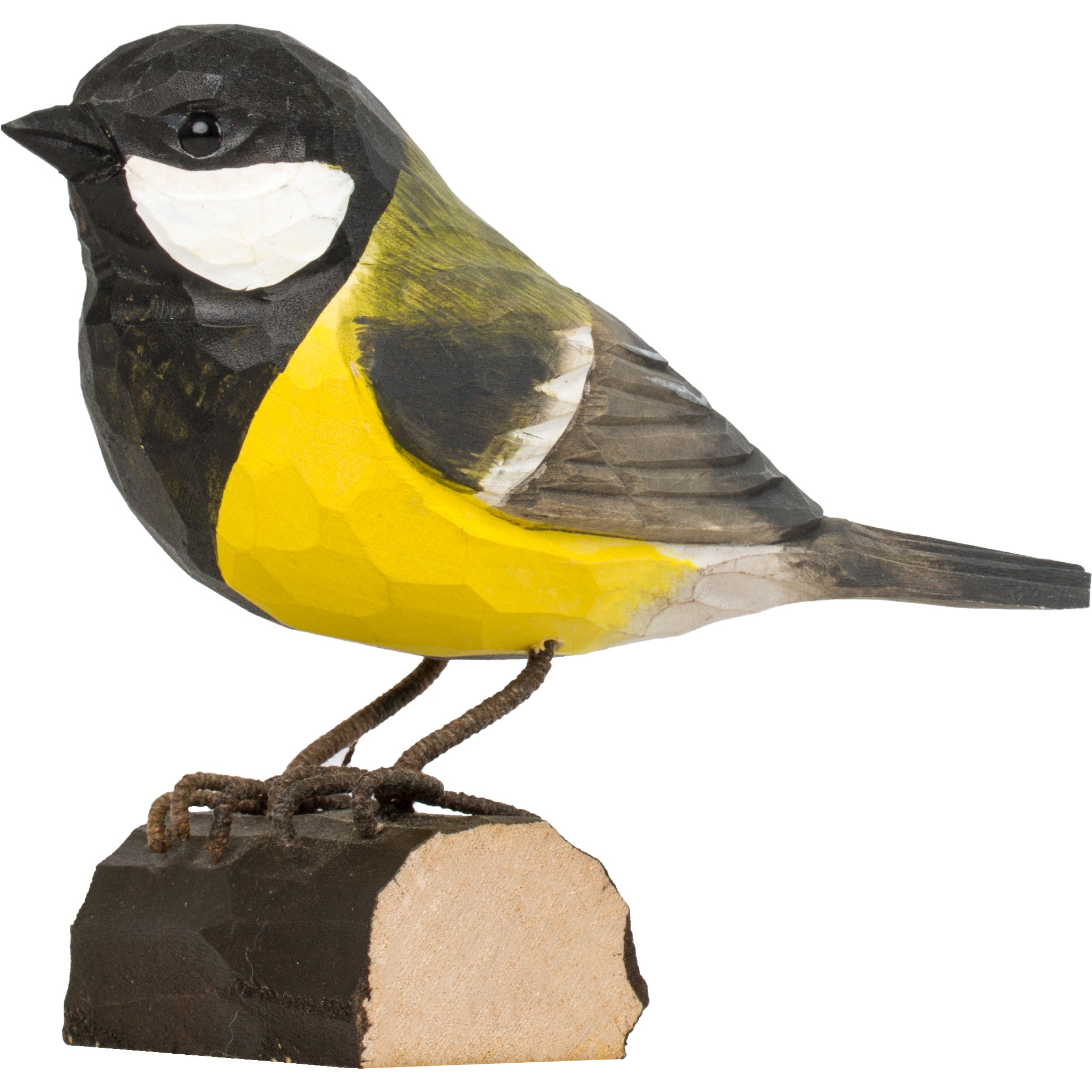 Musvit DecoBird - Håndskåret Træfigur Af Wildlife Garden