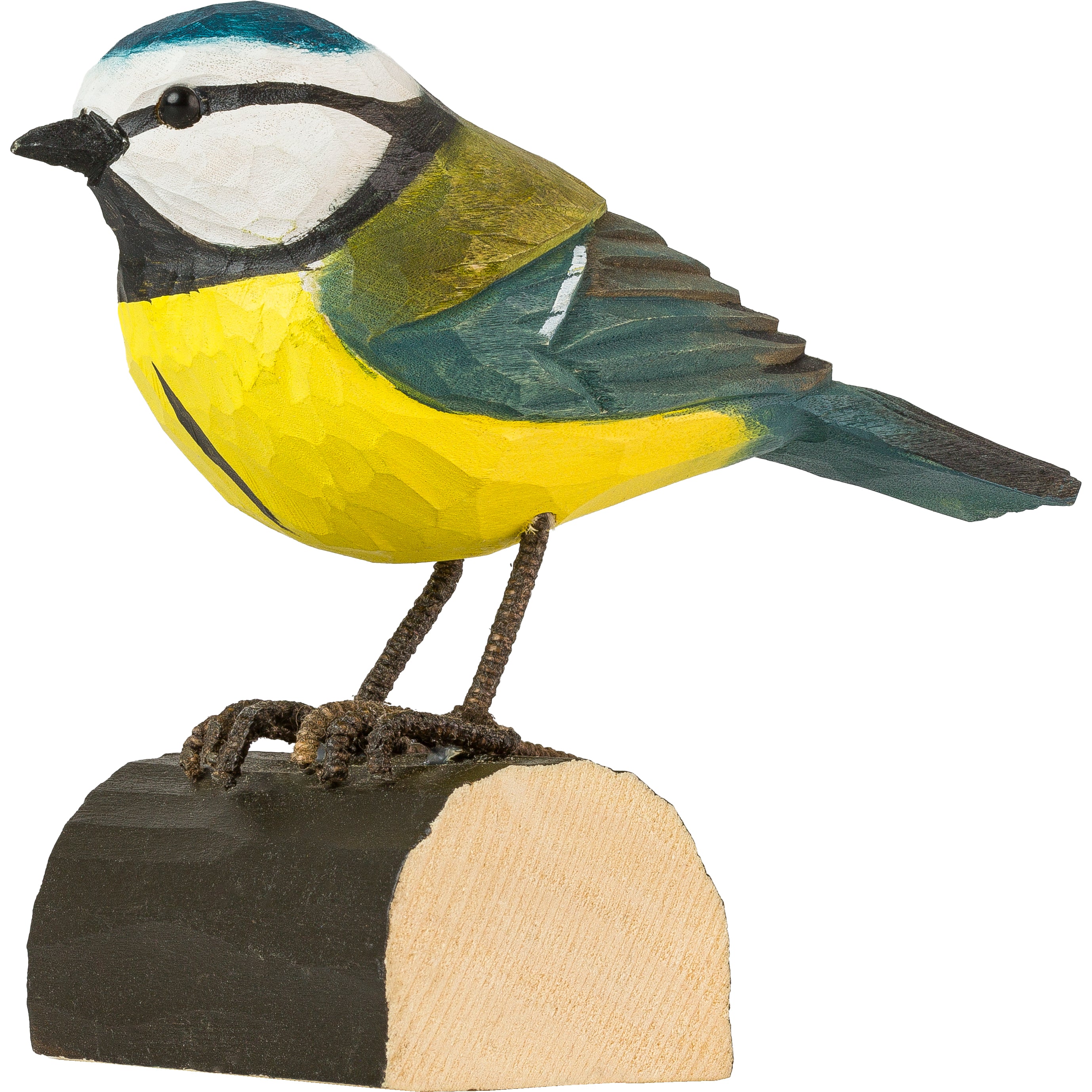 Blåmejse DecoBird - Håndskåret Træfigur Af Wildlife Garden