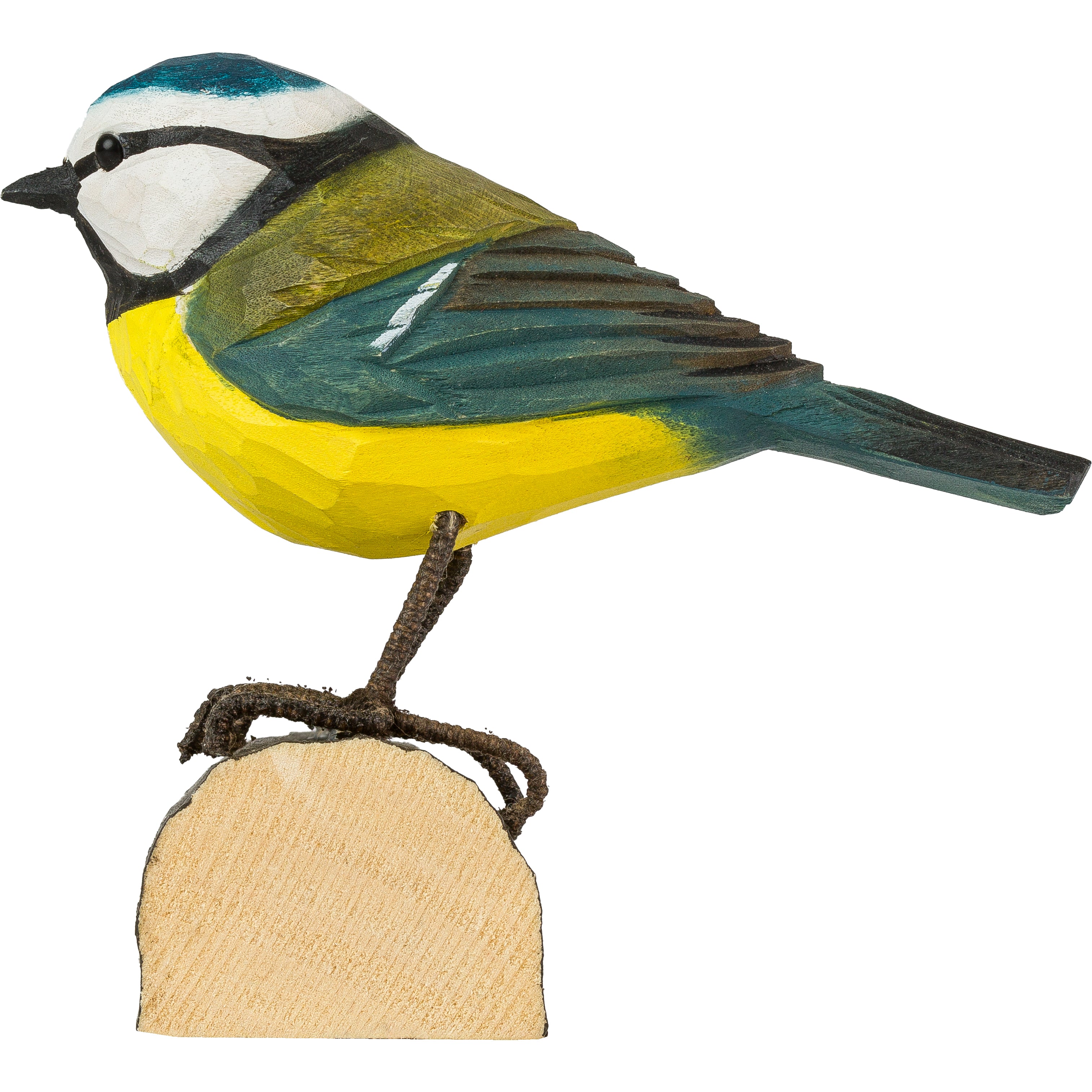 Blåmejse DecoBird - Håndskåret Træfigur Af Wildlife Garden