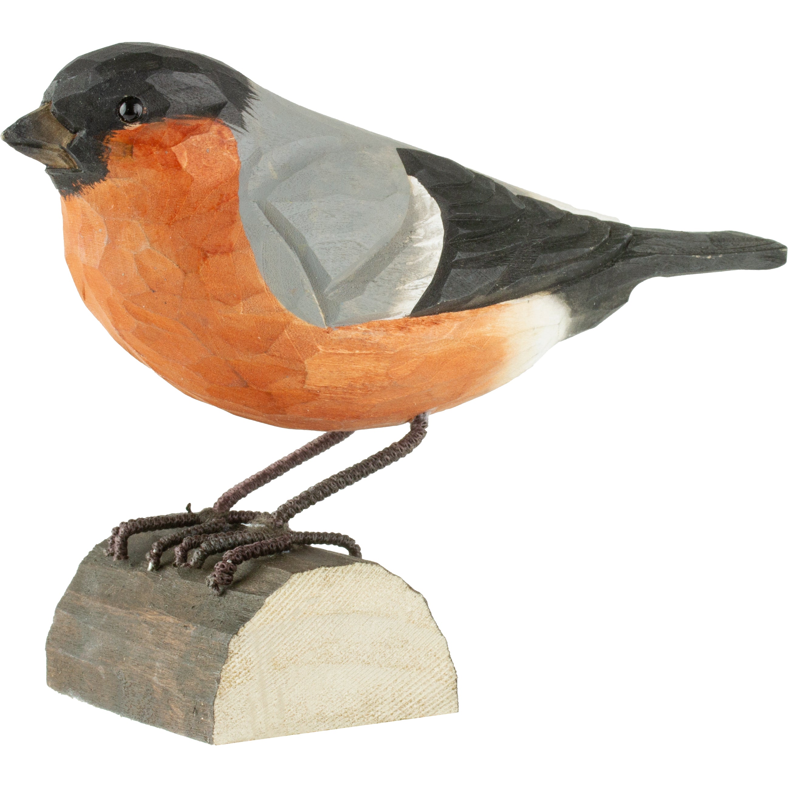Dompap DecoBird - Håndskåret Træfigur Af Wildlife Garden
