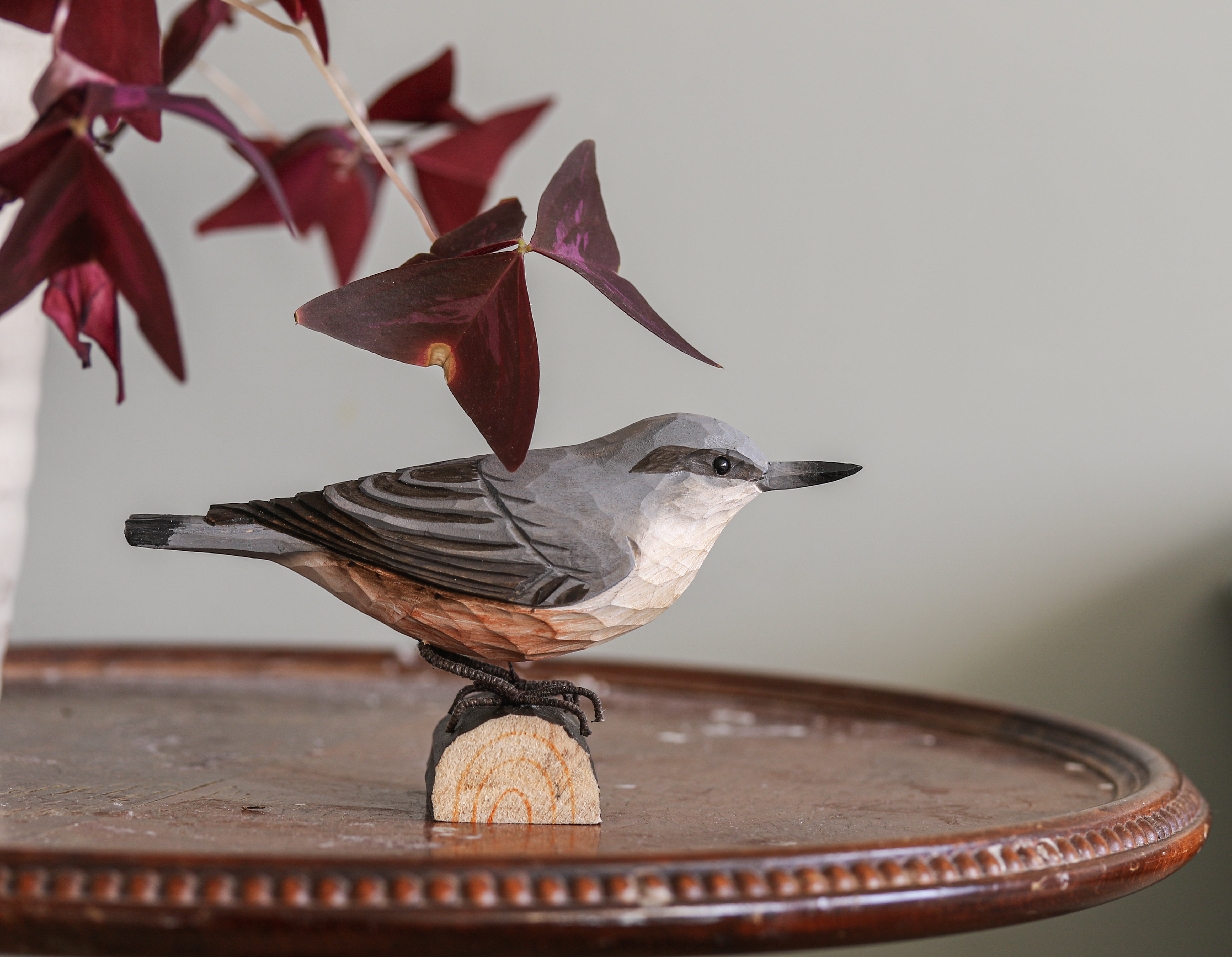 Spætmejse DecoBird - Håndskåret Træfigur Af Wildlife Garden