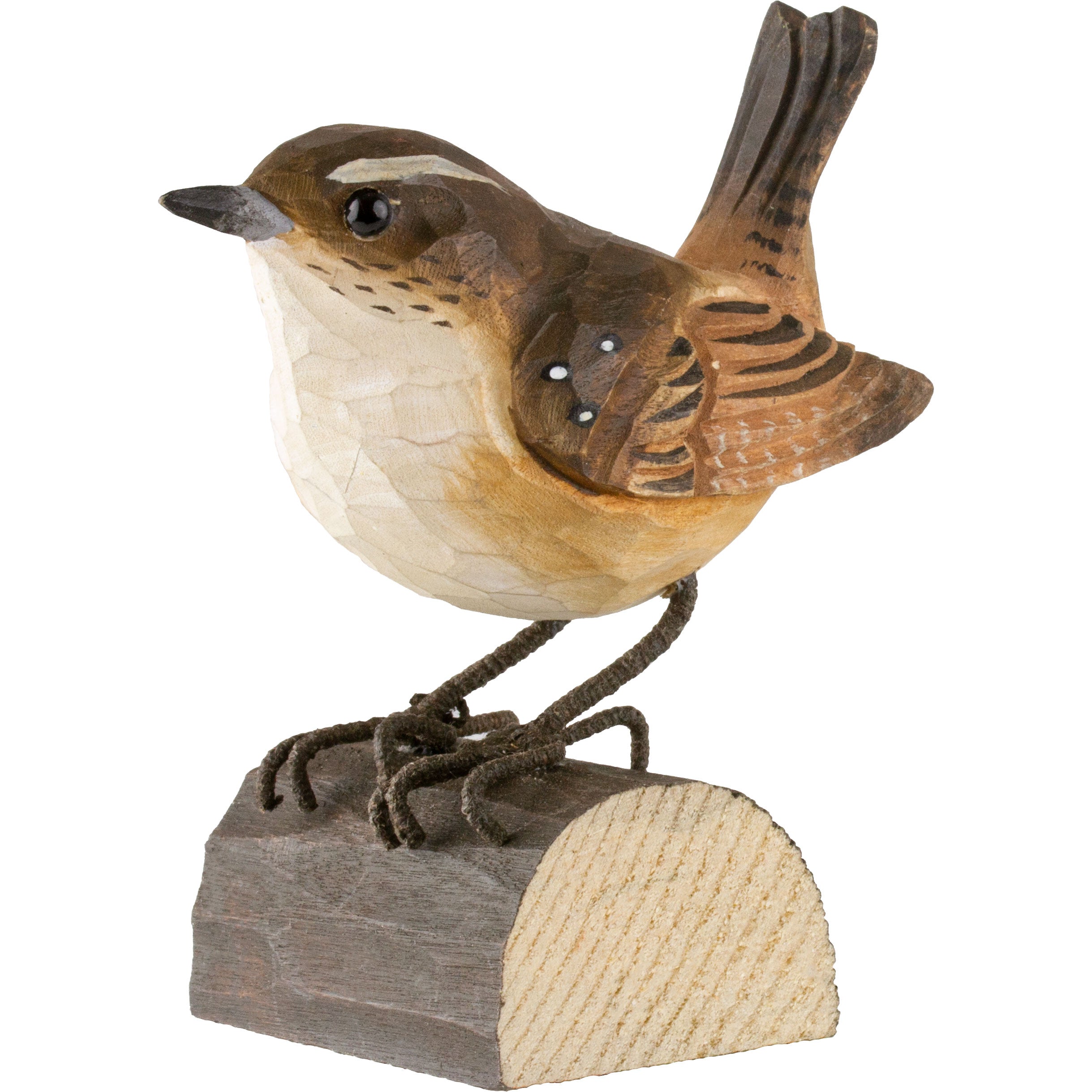 Gærdesmutte DecoBird - Håndskåret Træfigur Af Wildlife Garden