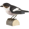 Broget Fluesnapper DecoBird - Håndskåret Træfigur Af Wildlife Garden