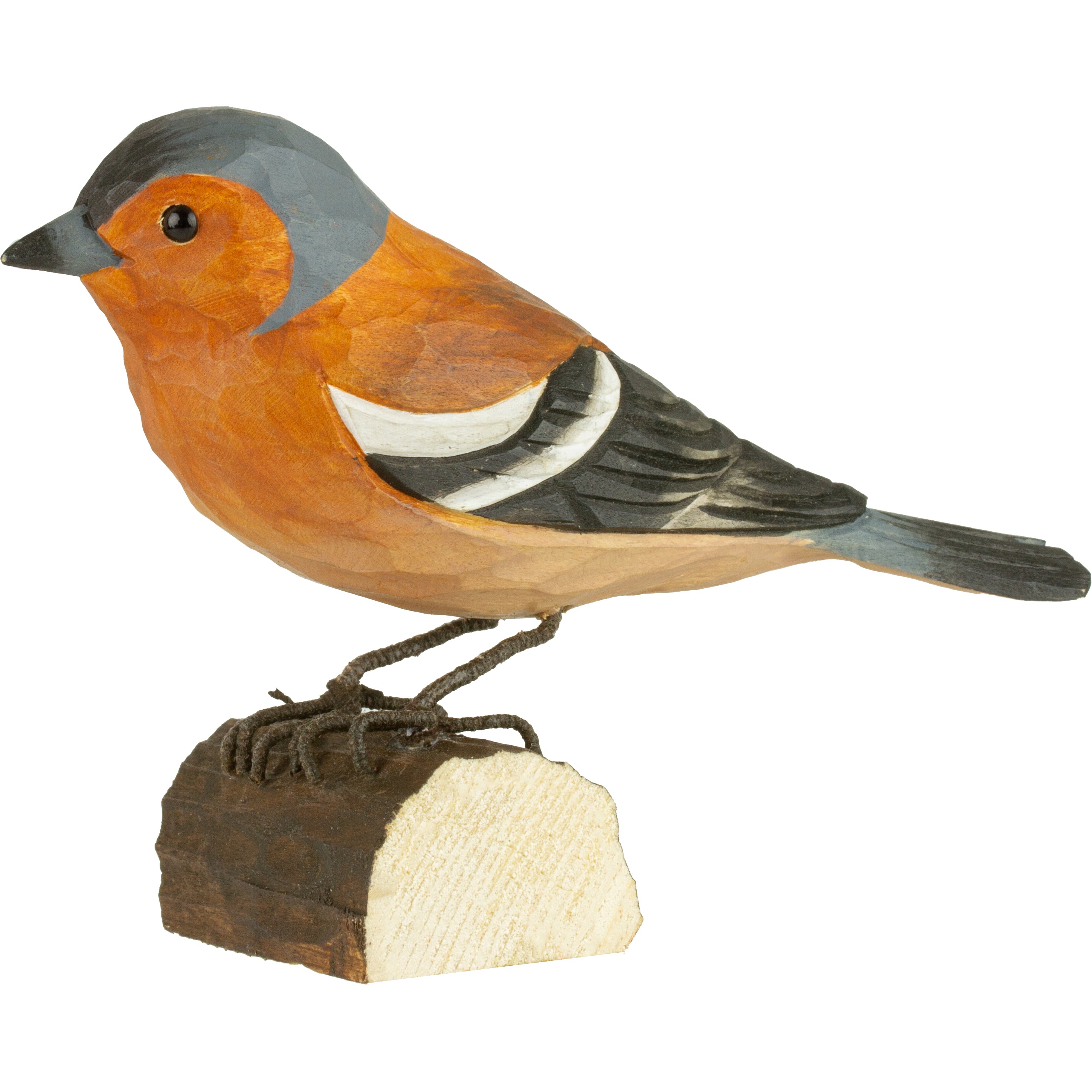 Bogfinke DecoBird - Håndskåret Træfigur Af Wildlife Garden