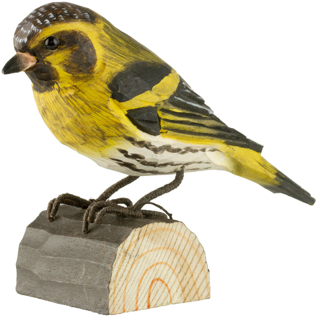 Grønsisken DecoBird - Håndskåret Træfigur Af Wildlife Garden