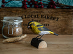 Grønsisken DecoBird - Håndskåret Træfigur Af Wildlife Garden
