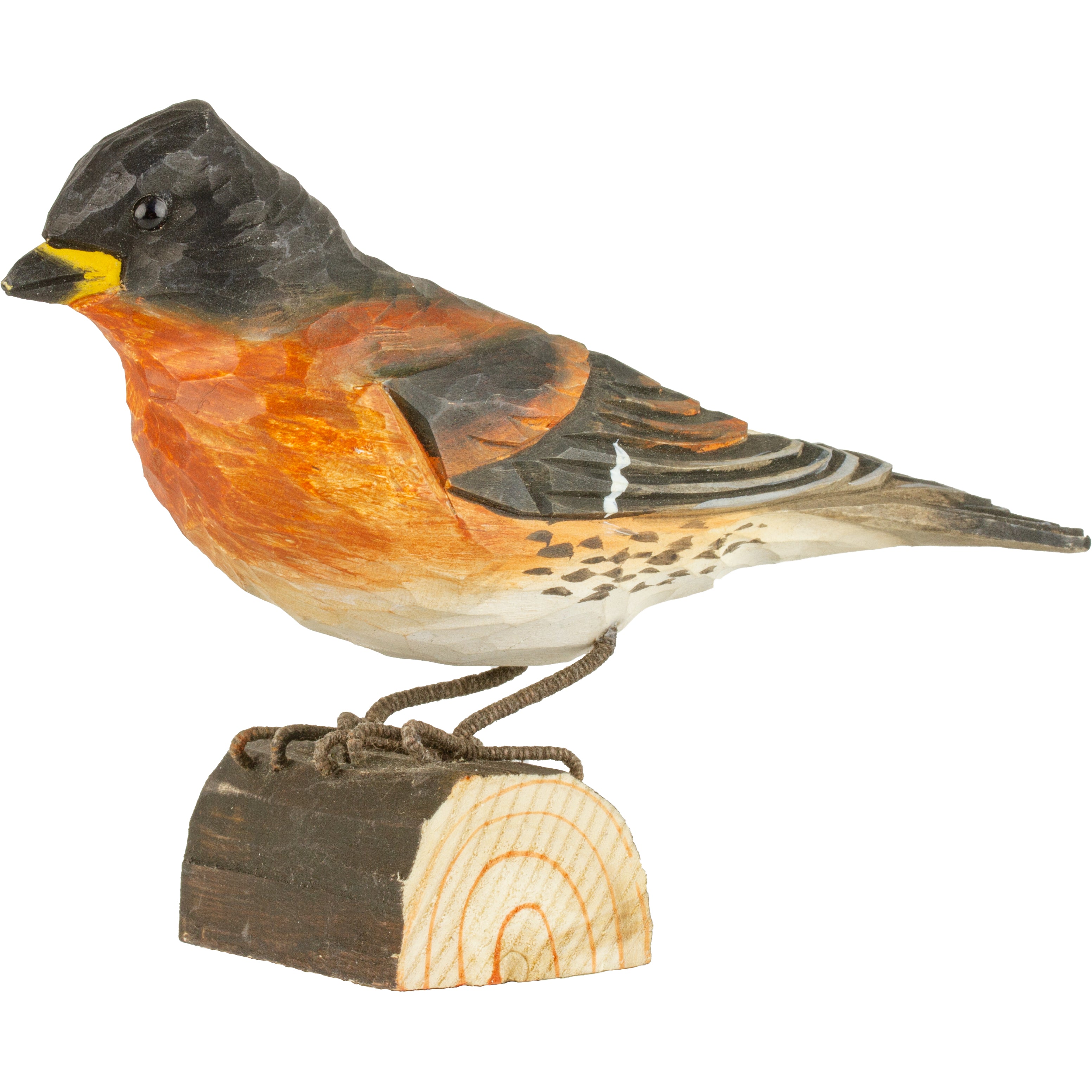 Kvækerfinke DecoBird - Håndskåret Træfigur Af Wildlife Garden