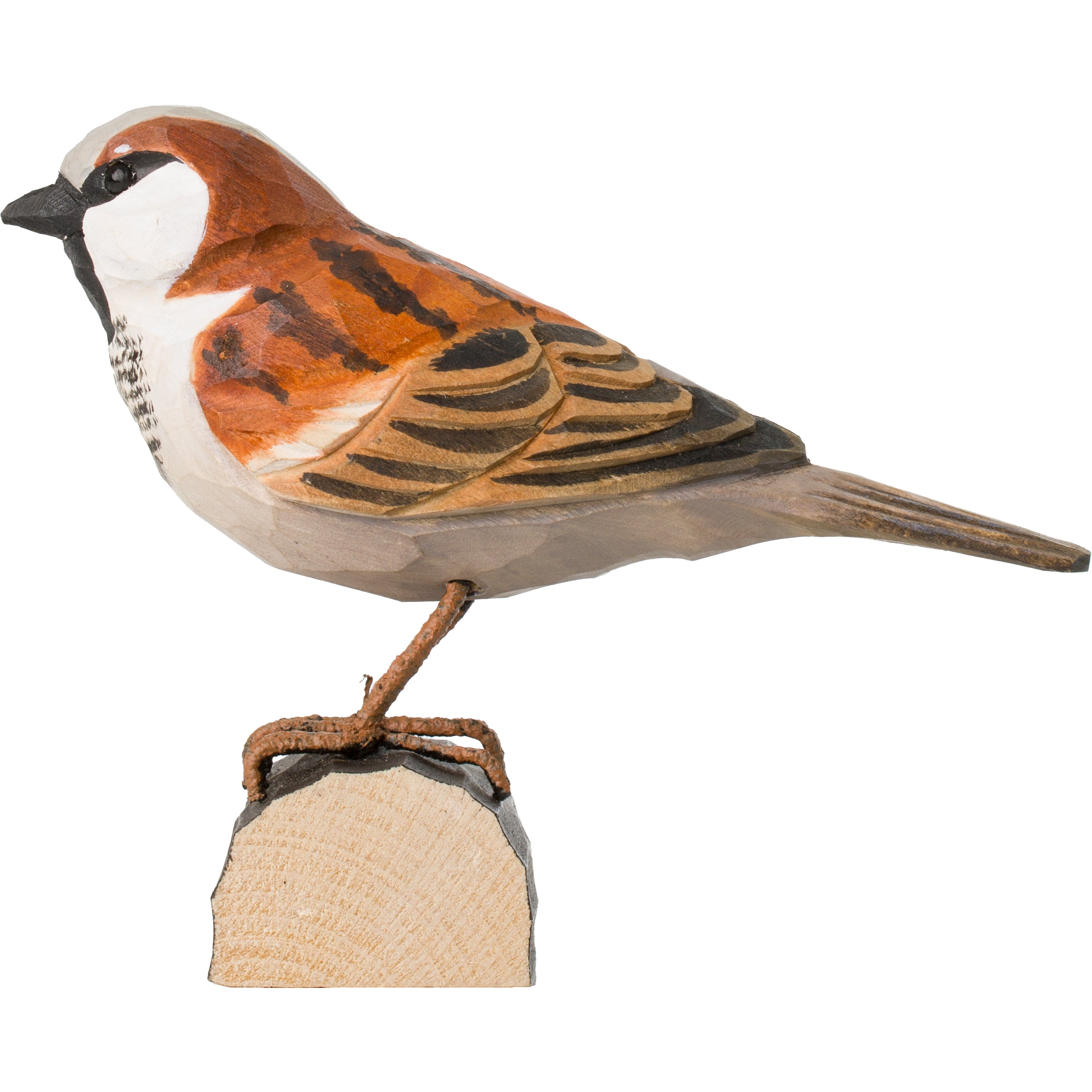 Gråspurv DecoBird - Håndskåret Træfigur Af Wildlife Garden