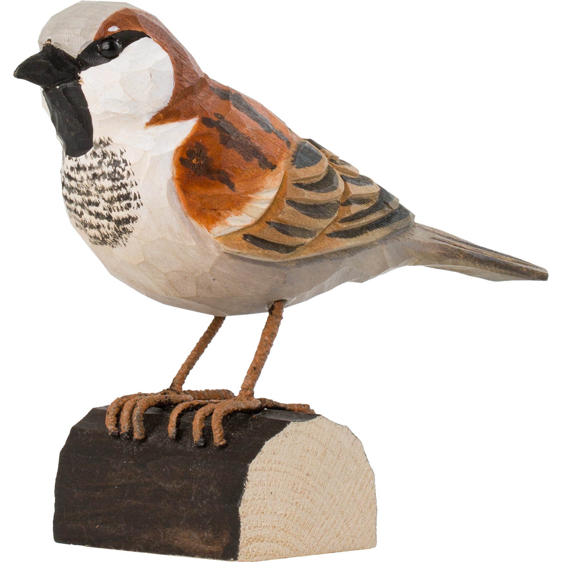 Gråspurv DecoBird - Håndskåret Træfigur Af Wildlife Garden