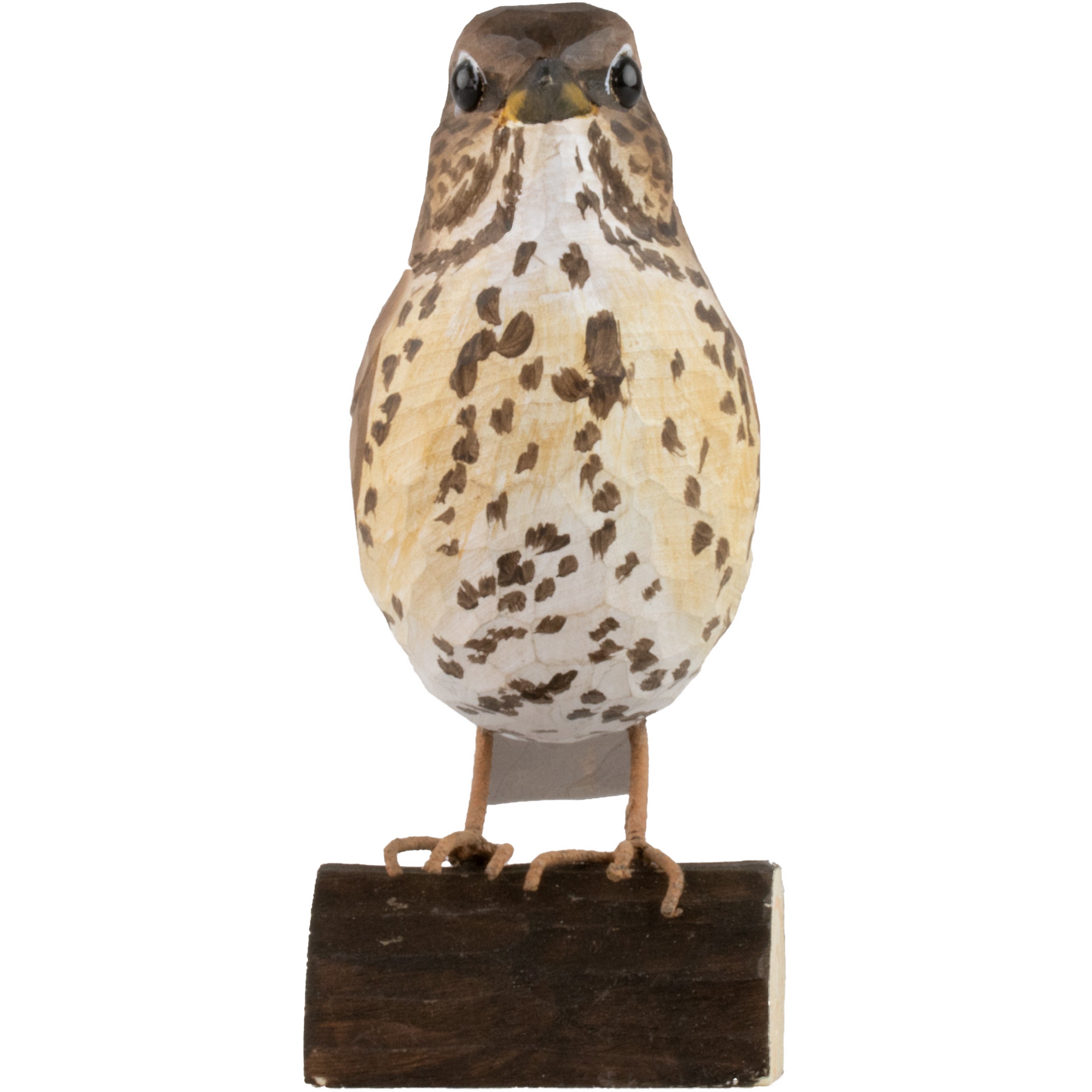 Sangdrossel DecoBird - Håndskåret Træfigur Af Wildlife Garden🪶