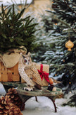 Skovhornugle DecoBird - Håndskåret Træfigur Af Wildlife Garden