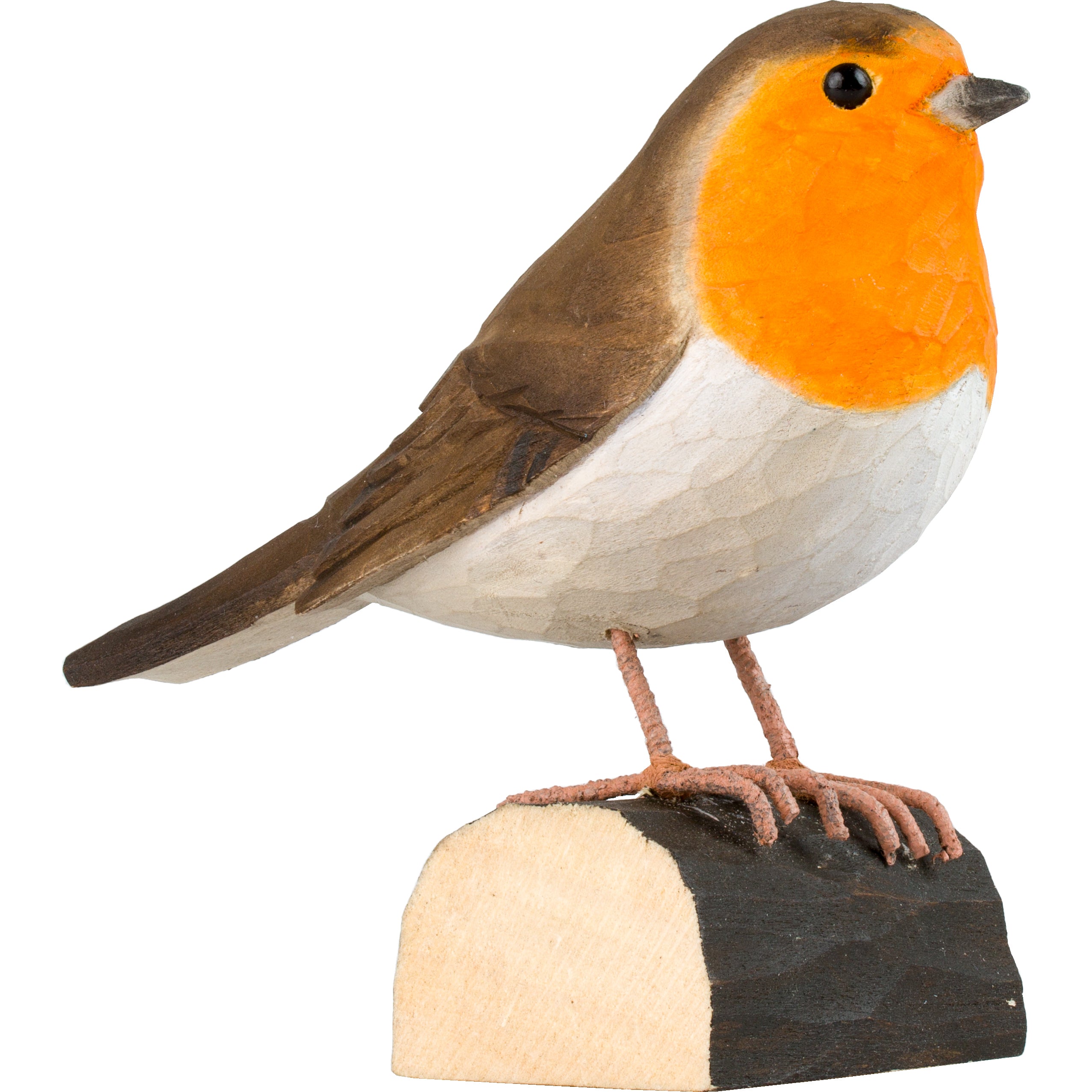 Rødhals DecoBird - Håndskåret Træfigur Af Wildlife Garden