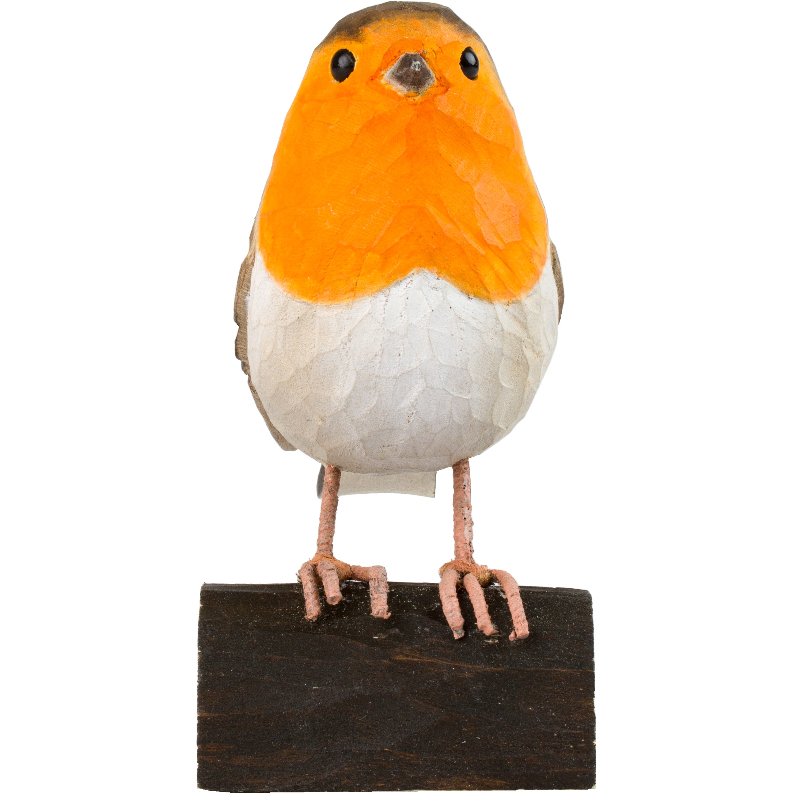 Rødhals DecoBird - Håndskåret Træfigur Af Wildlife Garden