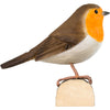 Rødhals DecoBird - Håndskåret Træfigur Af Wildlife Garden