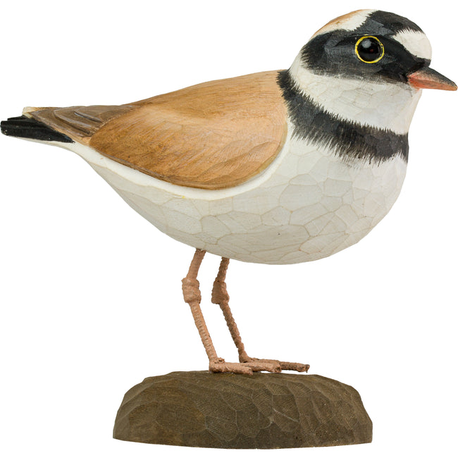 Lille Præstekrave DecoBird - Håndskåret Træfigur Af Wildlife Garden🪶