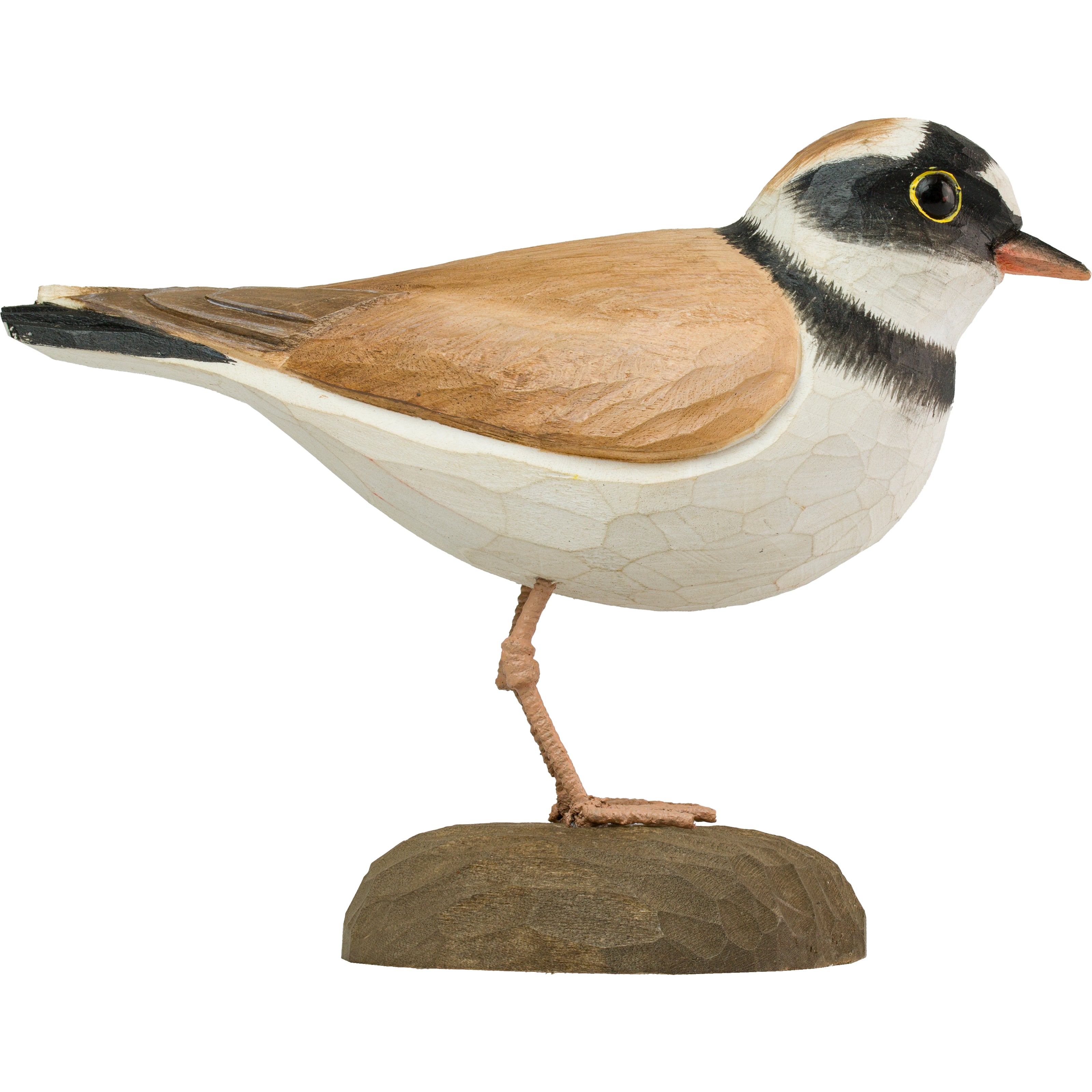 Lille Præstekrave DecoBird - Håndskåret Træfigur Af Wildlife Garden🪶