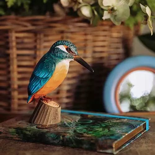 Isfugl DecoBird - Håndskåret Træfigur Af Wildlife Garden