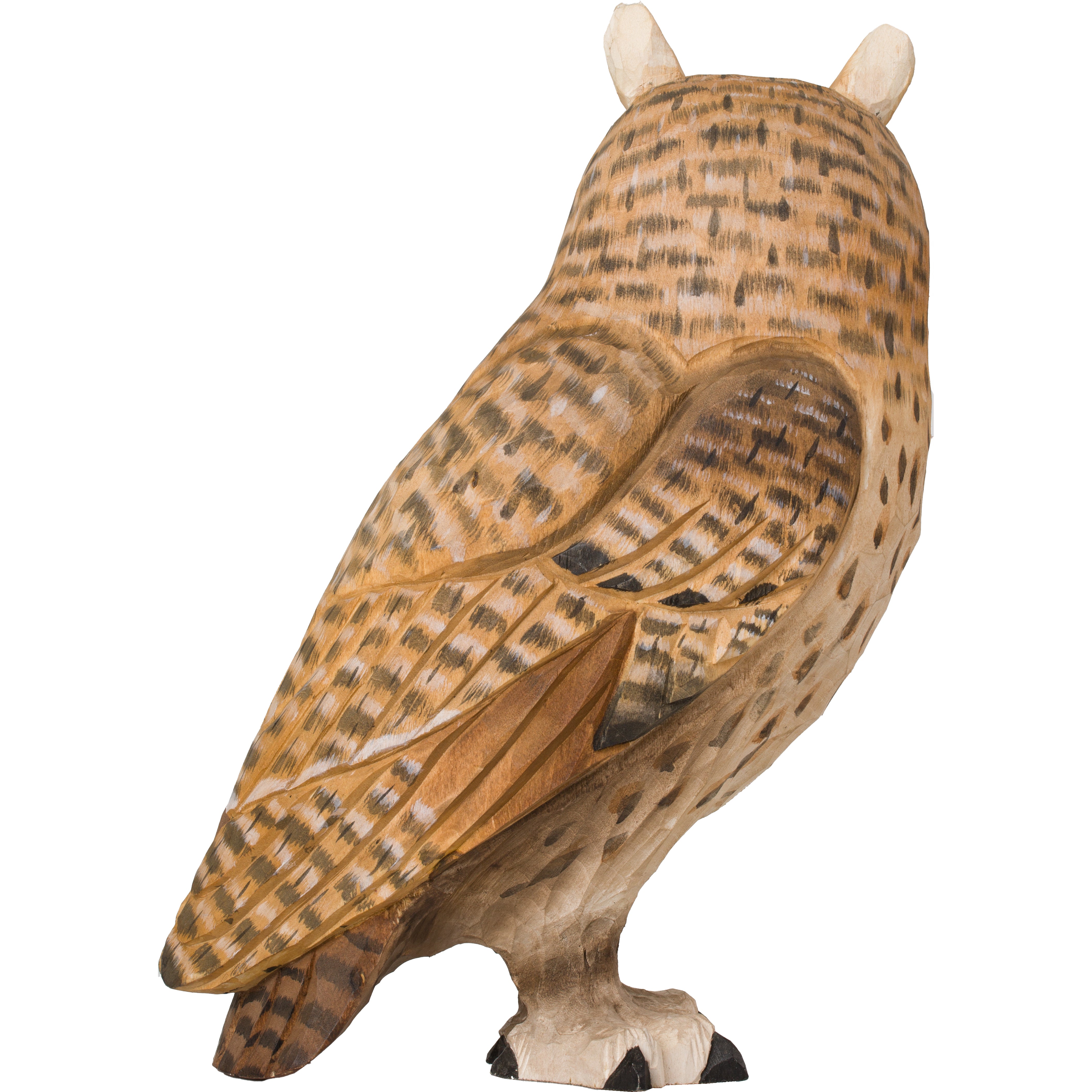 Skovhornugle DecoBird - Håndskåret Træfigur Af Wildlife Garden