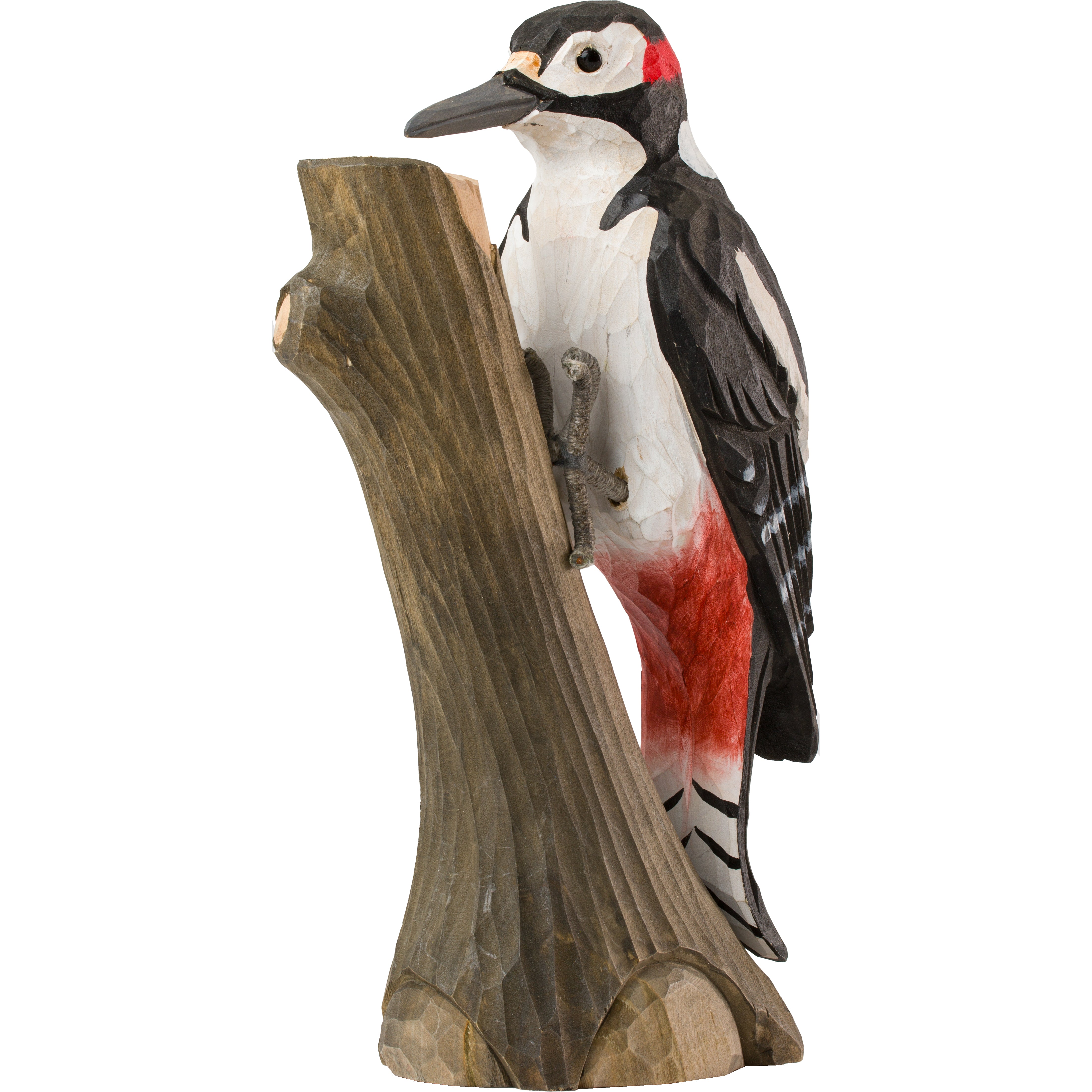 Stor Flagspætte DecoBird - Håndskåret Træfigur Af Wildlife Garden