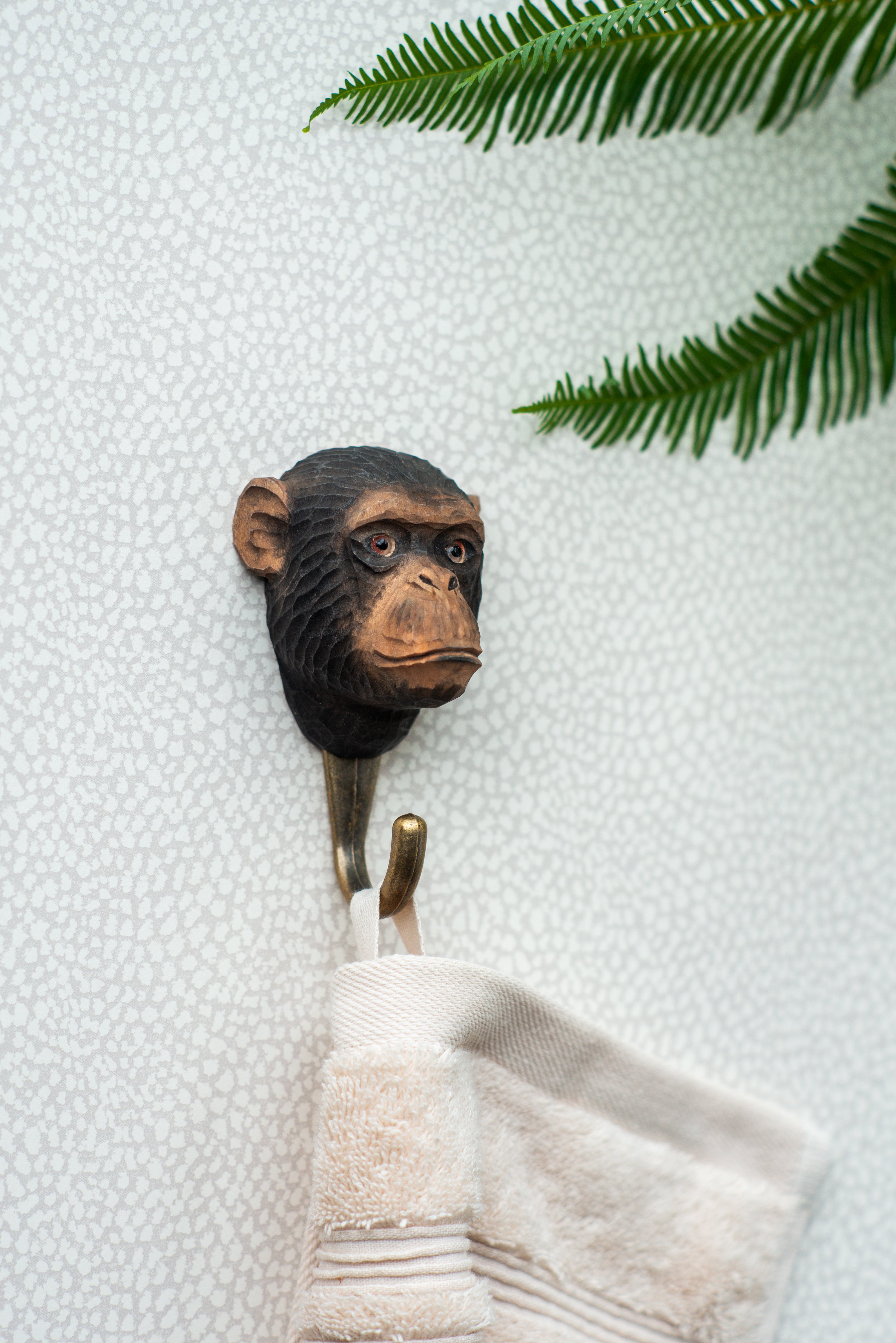 Chimpanse knage | Håndskåret Knage fra Wildlife Garden