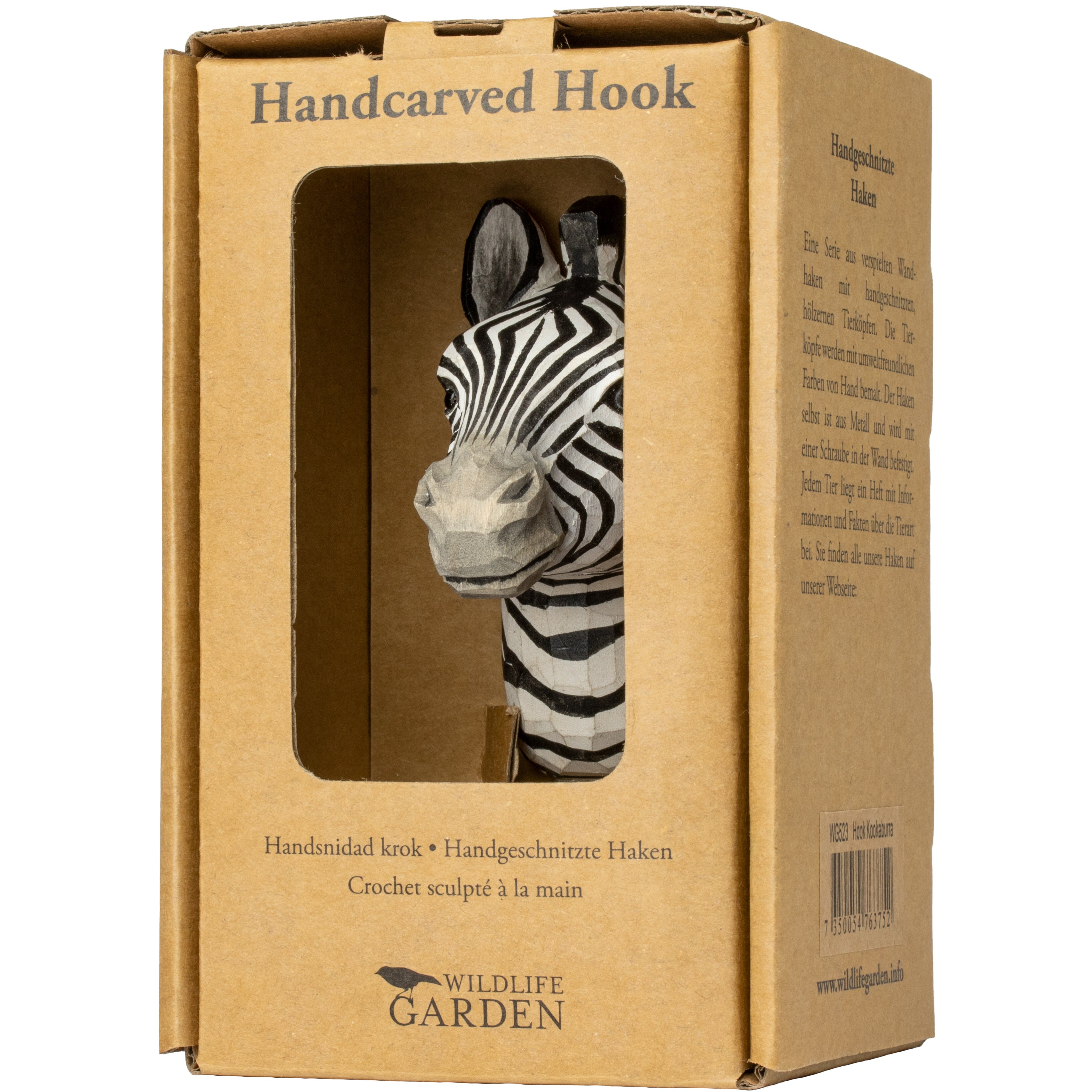 Zebra Knage | Håndskåret Knage fra Wildlife Garden
