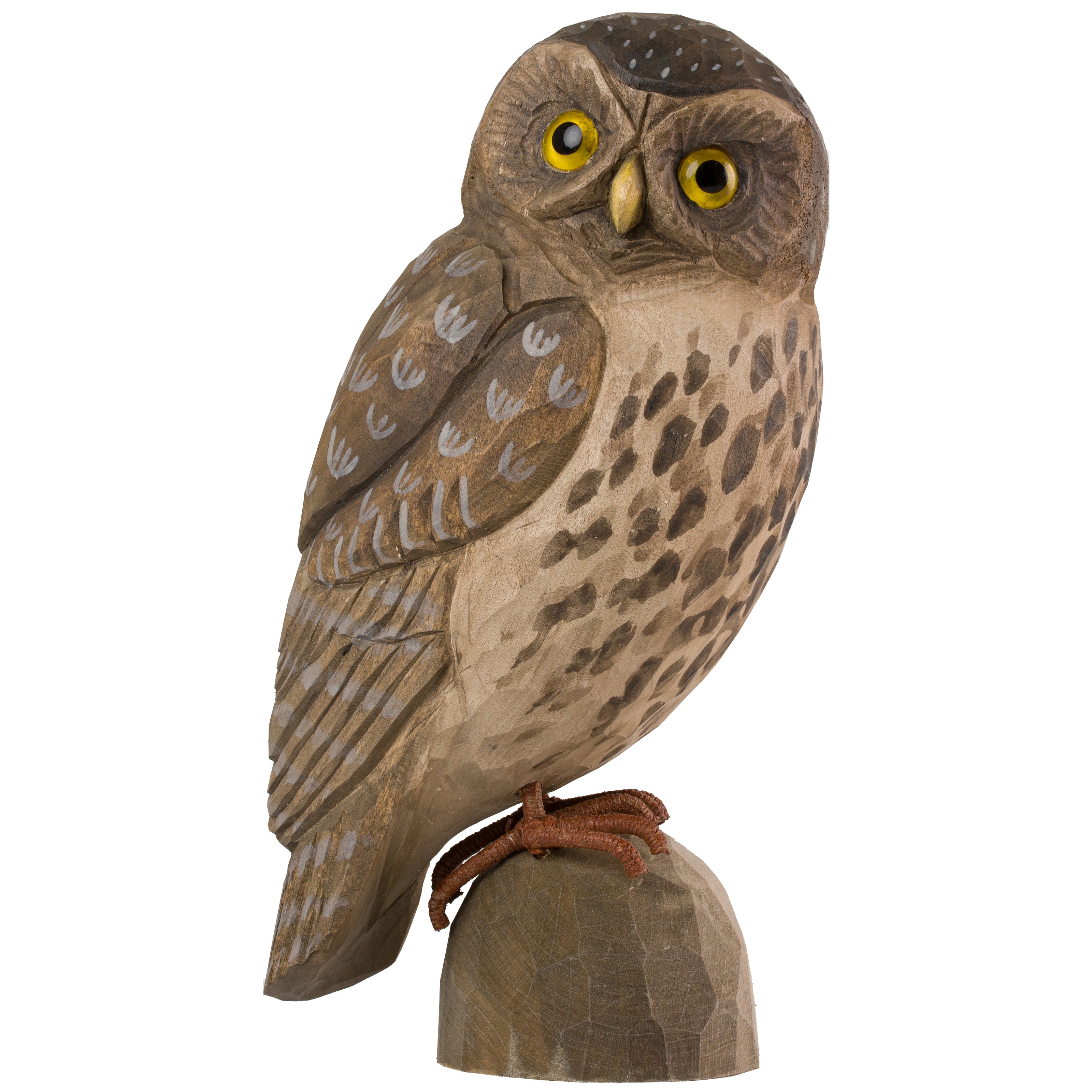 Kirkeugle DecoBird - Håndskåret Træfigur Af Wildlife Garden