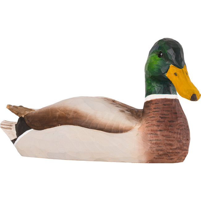 Gråand Han DecoBird - Håndskåret Træfigur Af Wildlife Garden