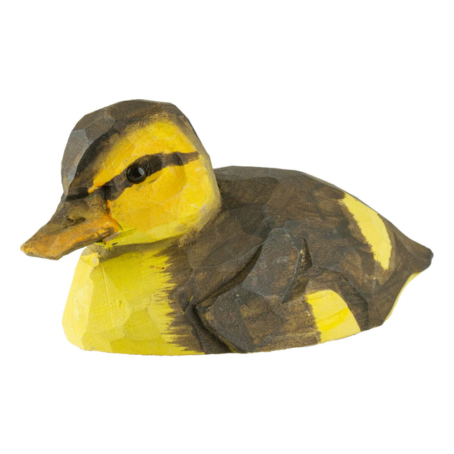 Gråand Ælling DecoBird - Håndskåret Træfigur Af Wildlife Garden