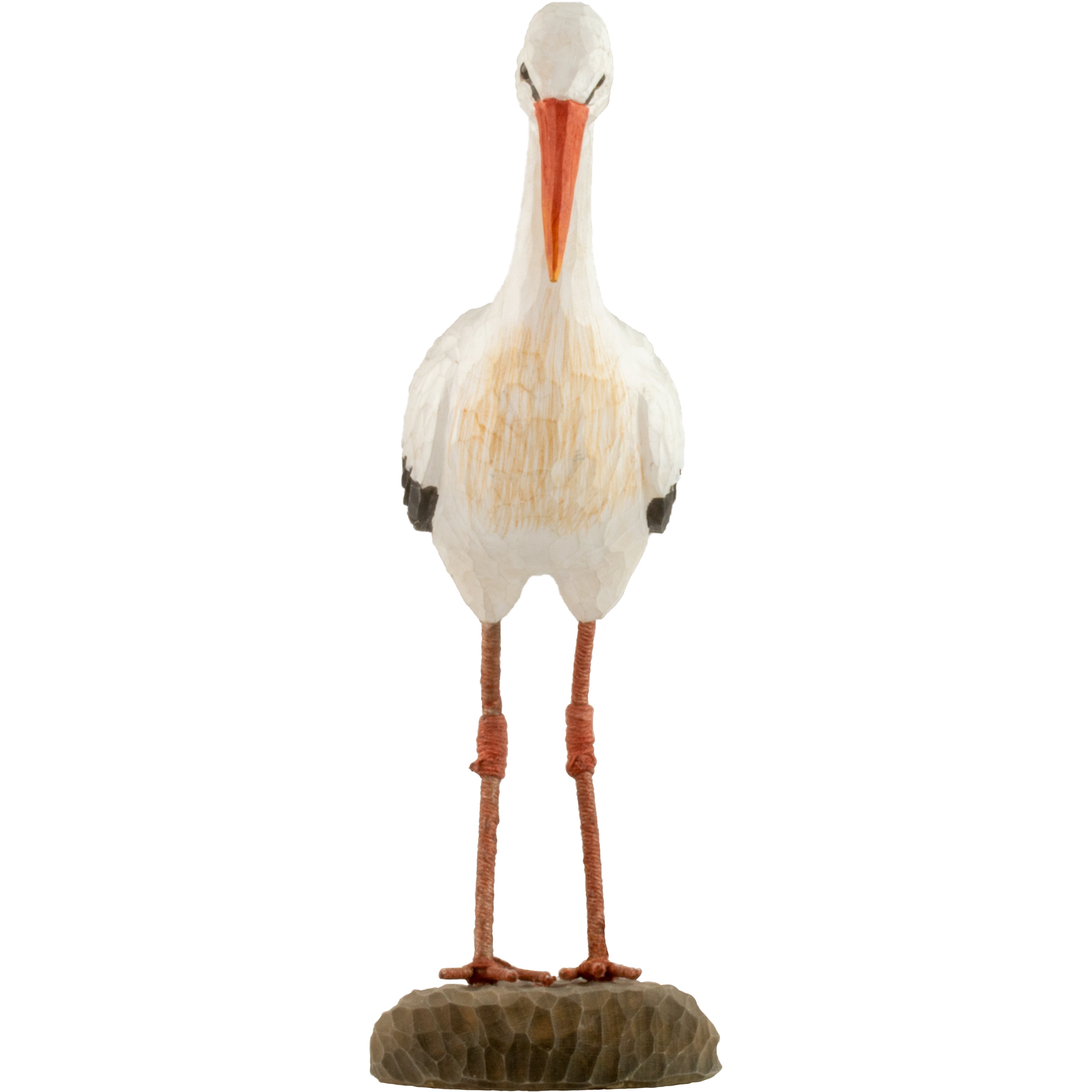 Hvid Stork DecoBird - Håndskåret Træfigur Af Wildlife Garden