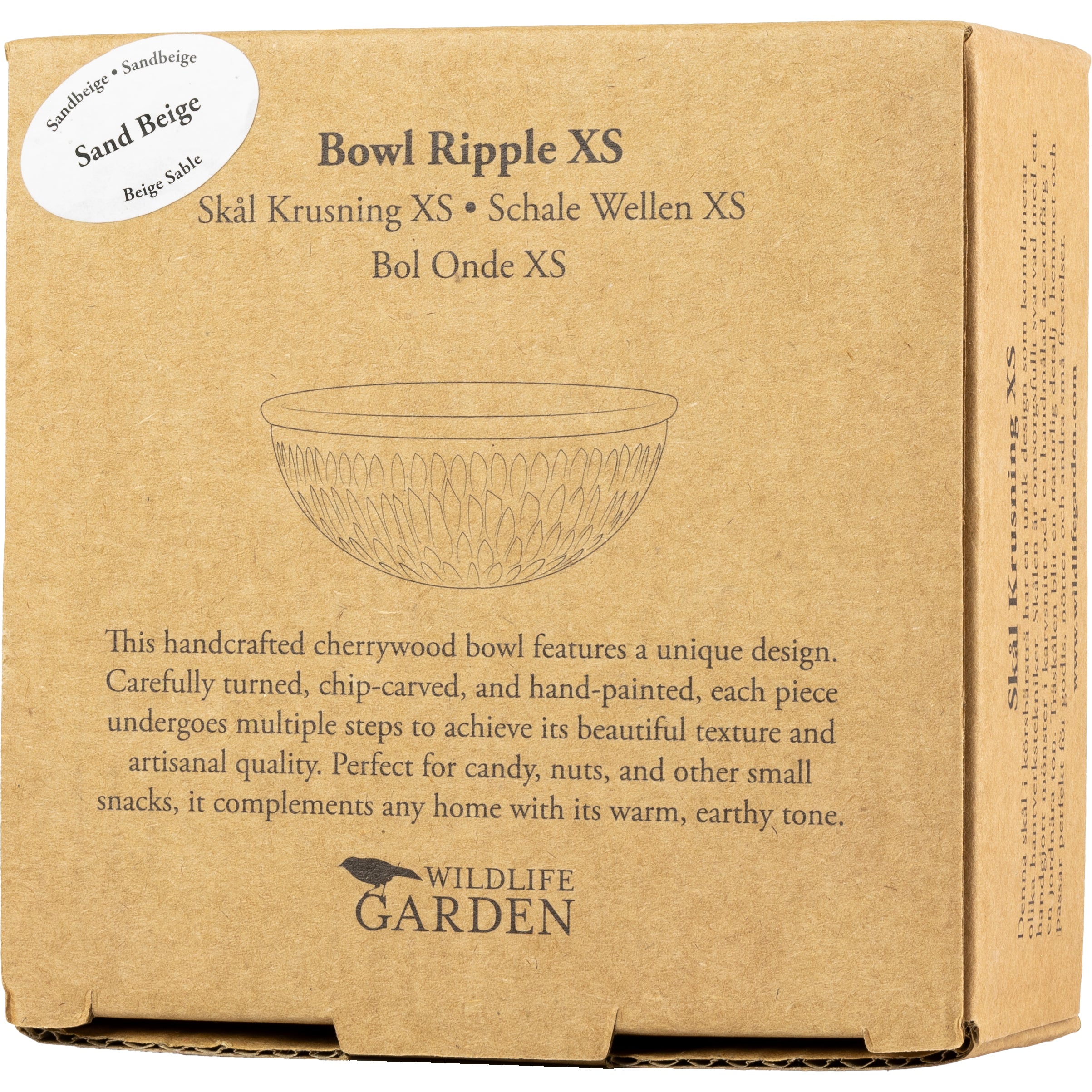 Skål XS Ø99 H41 mm - Ripple Sand