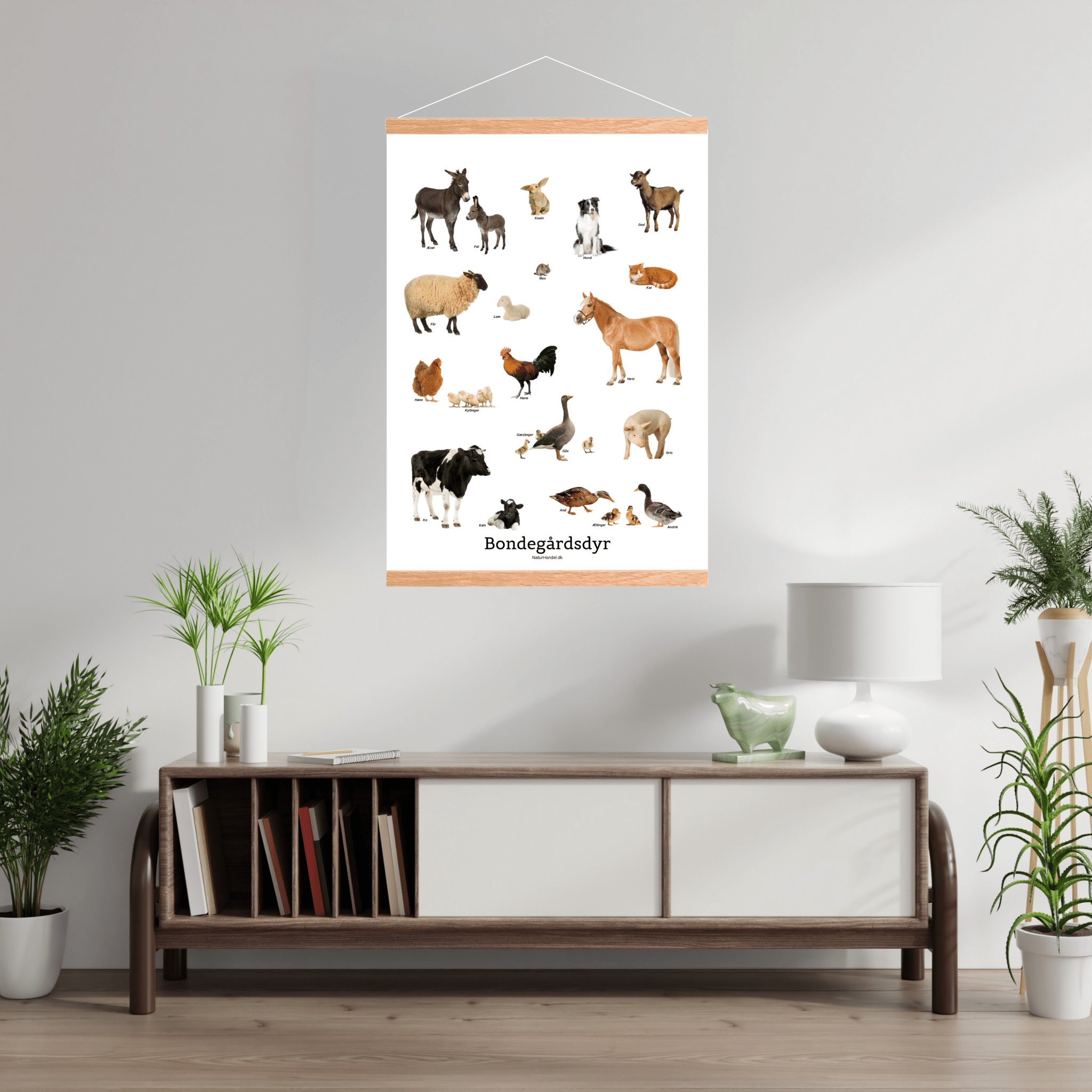 Bondegårdsdyr Plakat - NaturHandel.dk