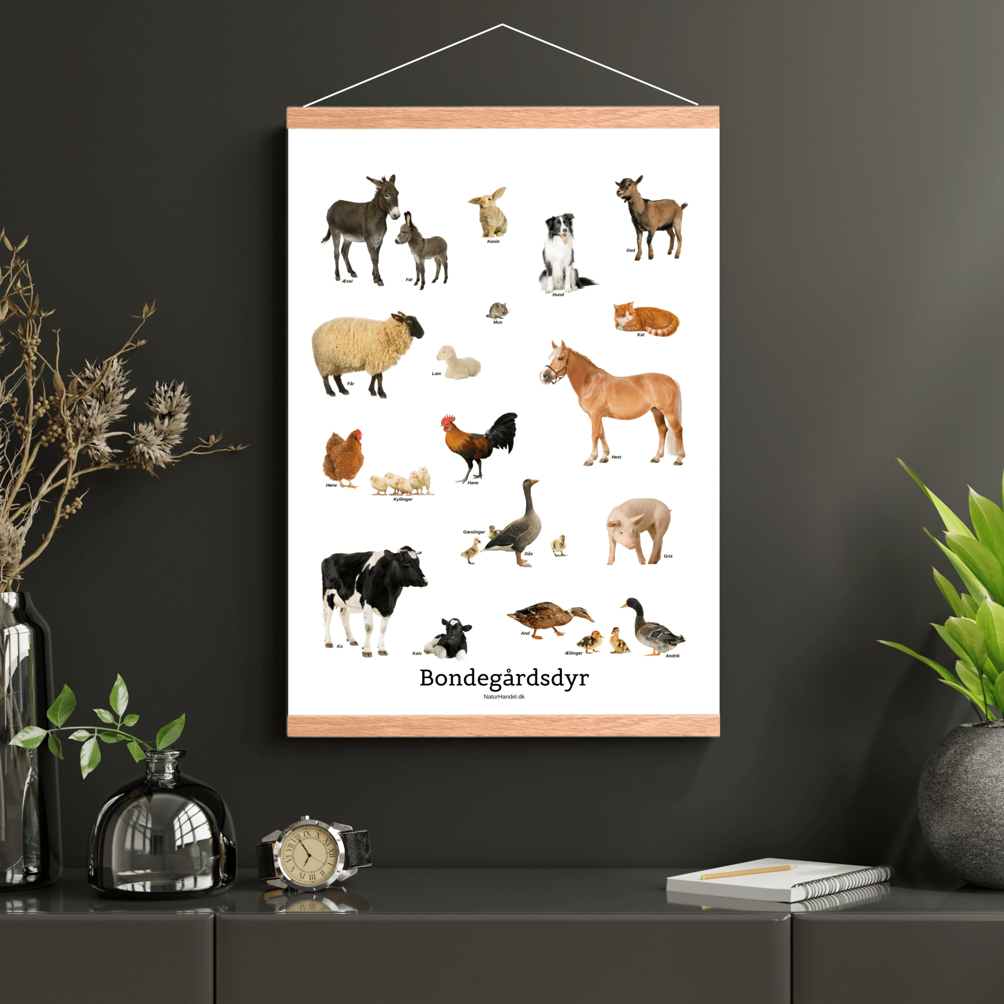 Bondegårdsdyr Plakat - NaturHandel.dk