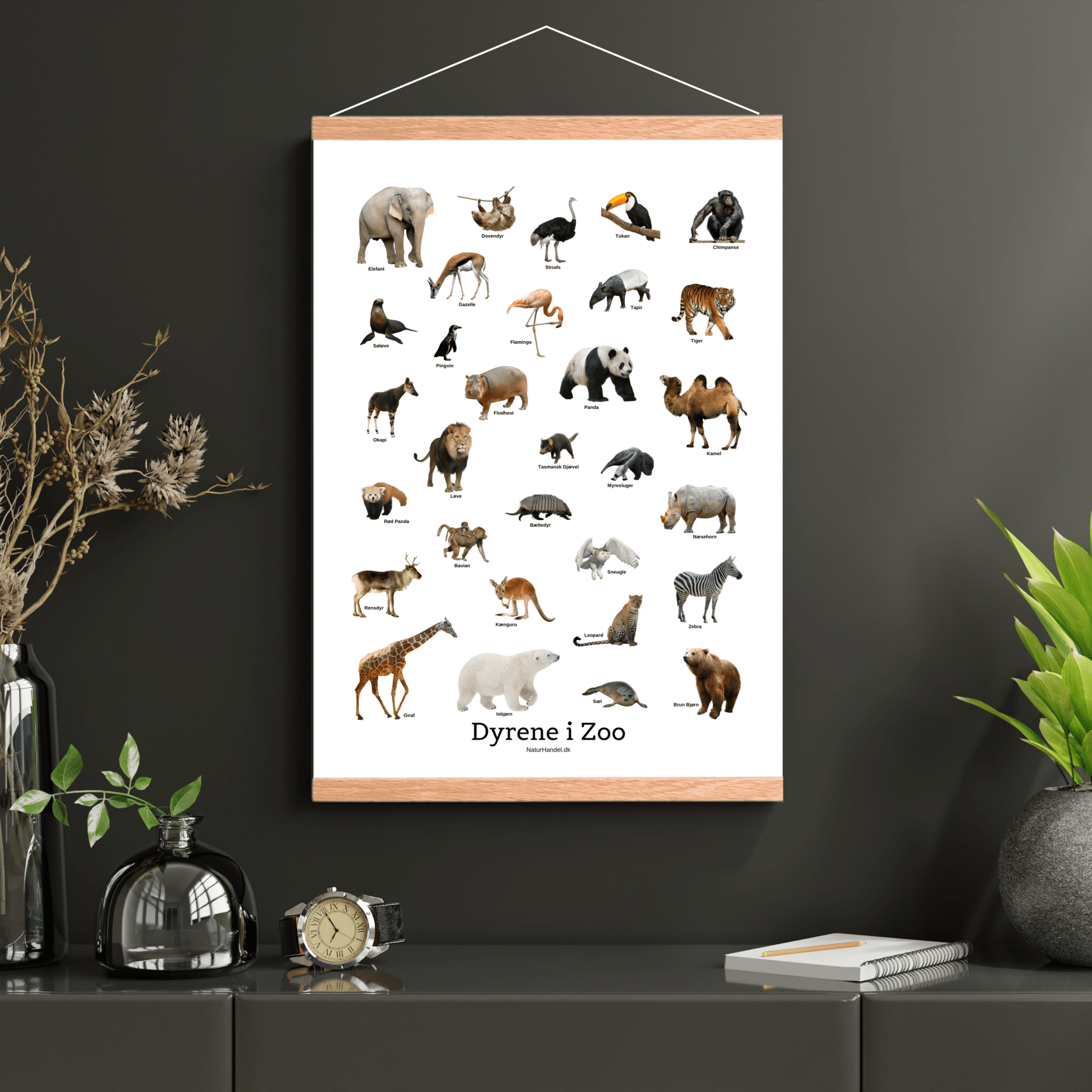 Dyrene I Zoo Plakat - NaturHandel.dk