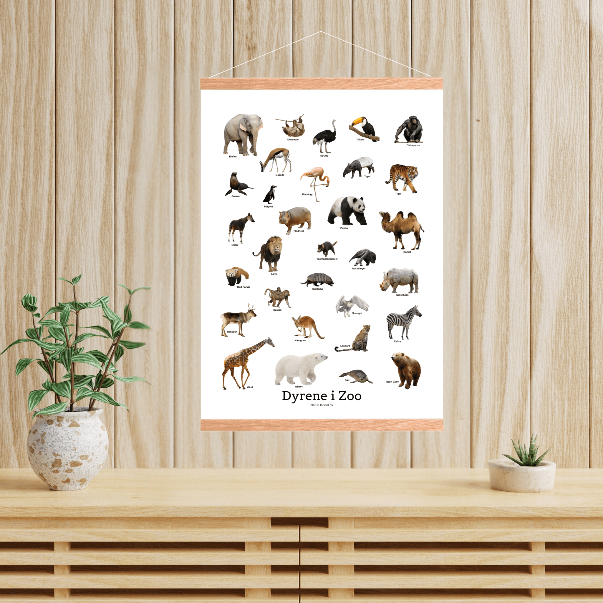 Dyrene I Zoo Plakat - NaturHandel.dk