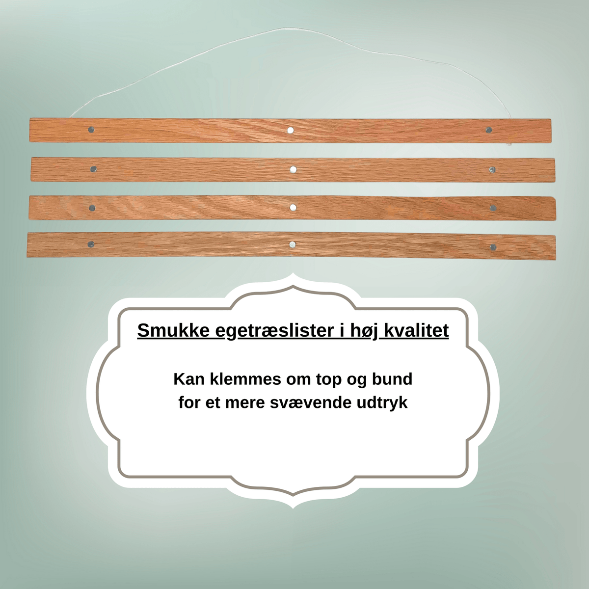 Egetræslister m. magneter til ophæng af plakater - NaturHandel.dk