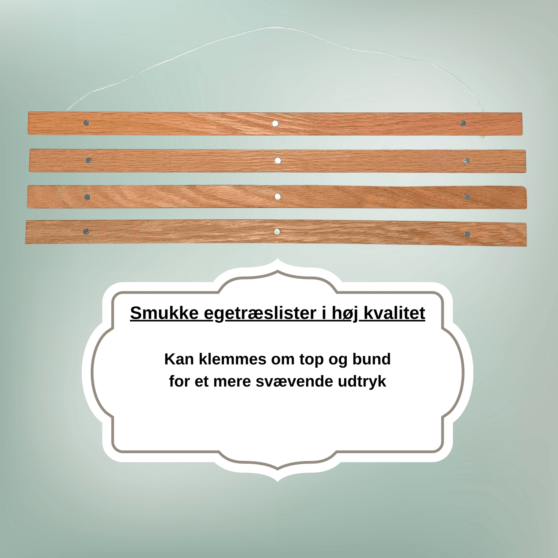 Egetræslister m. magneter til ophæng af plakater - NaturHandel.dk