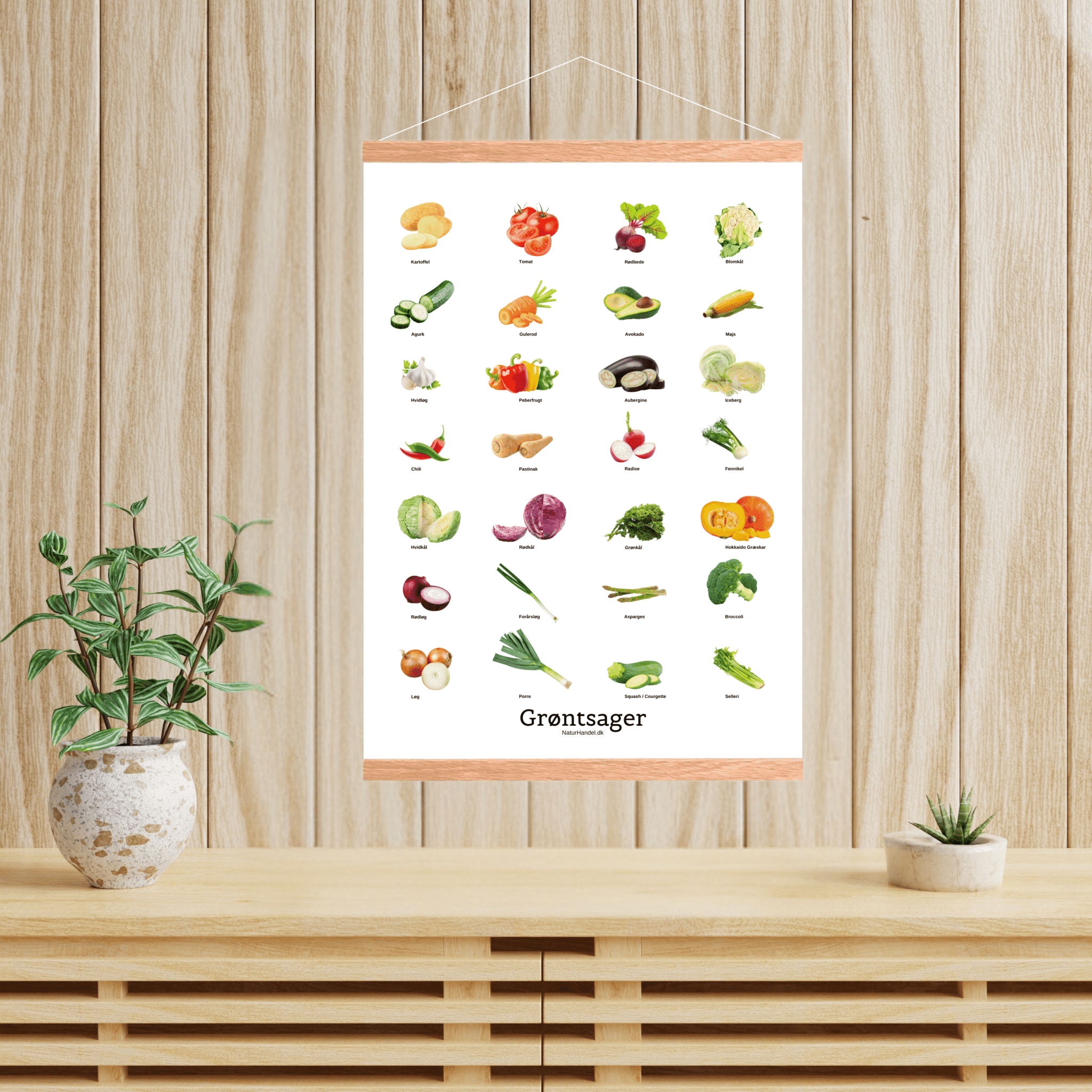 Grøntsager Plakat - NaturHandel.dk