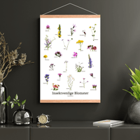 Insektvenlige Blomster Plakat - NaturHandel.dk
