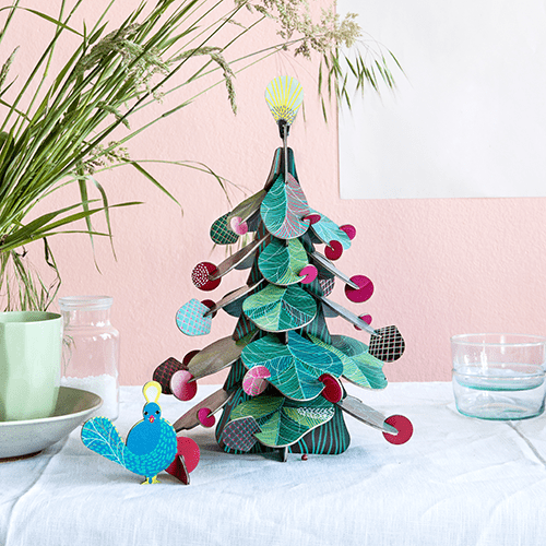 Juletræ - Lille m. påfugl - Wall Art - Studio ROOF - NaturHandel.dk