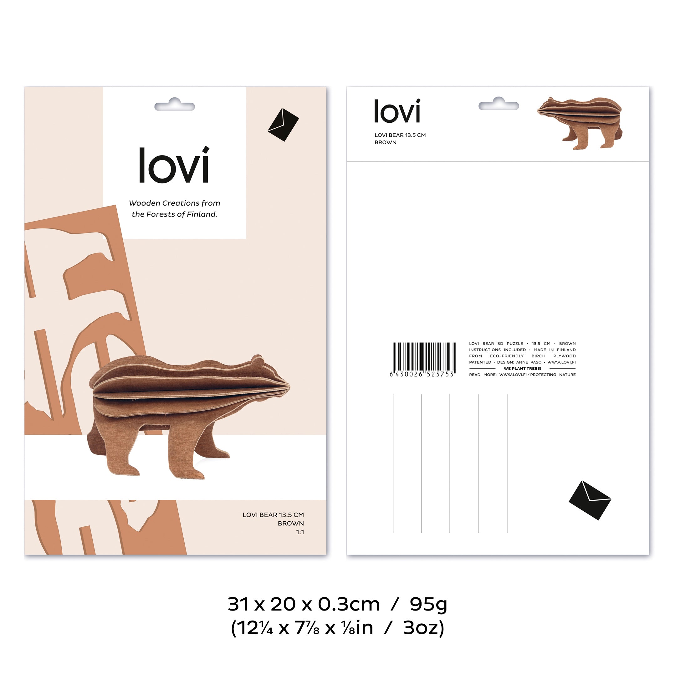 Brun Bjørn 13,5 cm - Lovi