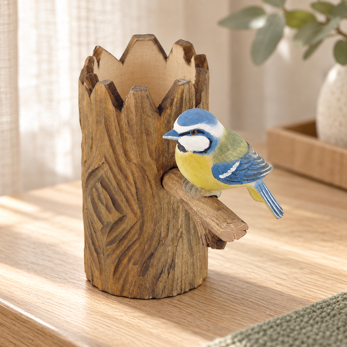 Blåmejse blyantholder med blyantspidser – Trade Winds