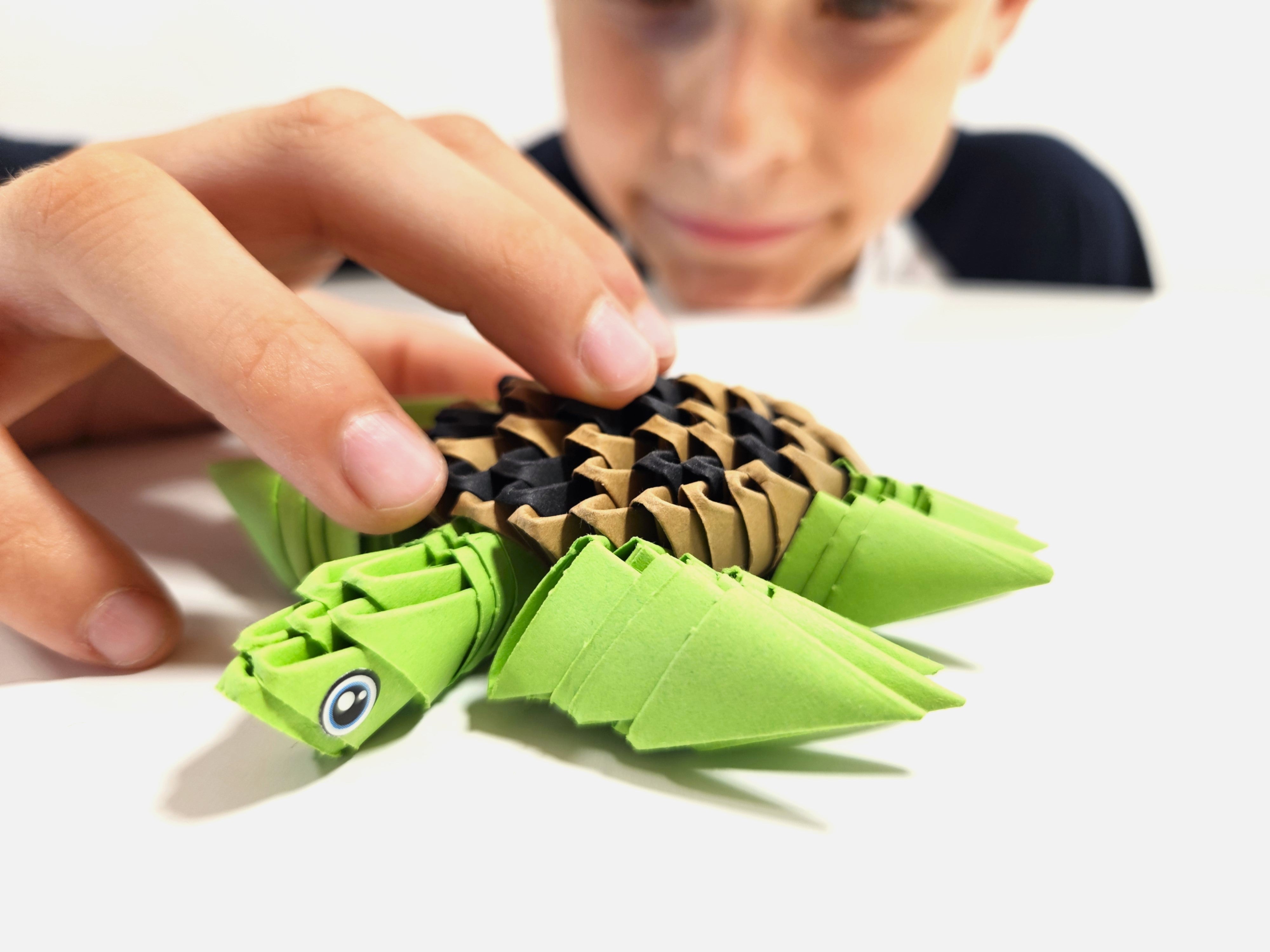 3D Skildpadder - Origami (Byg-selv papirskulptur)